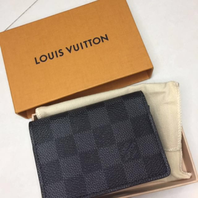 Louis Vuitton Enveloppe Carte De Visite Damier Graphite in Canvas