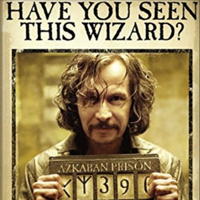 Harry potter photo booth prop Have you seen this wizard Sirius black ...
