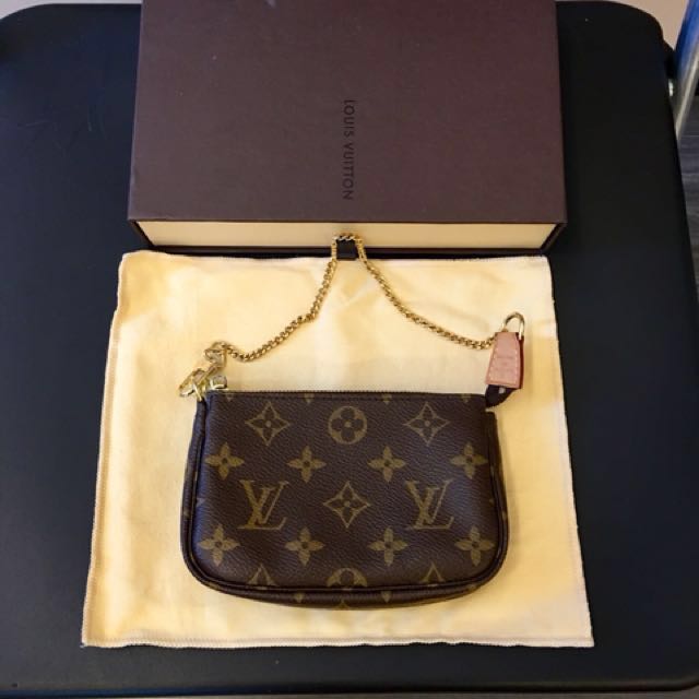 LV Mini Pochette Damier Azur, Luxury, Bags & Wallets on Carousell