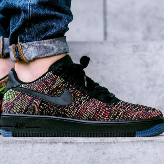 nike air force 1 flyknit multicolor low