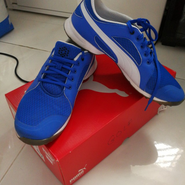 blue puma golf shoes