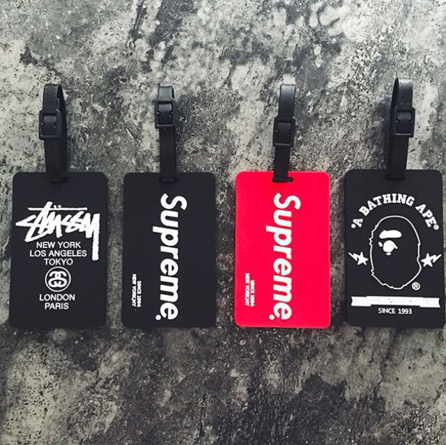 Supreme & Stussy Luggage Tags, Bulletin Board, Preorders on Carousell