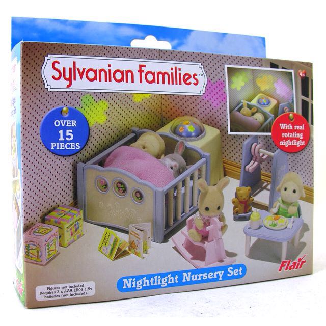 sylvanian families nightlight nursery set