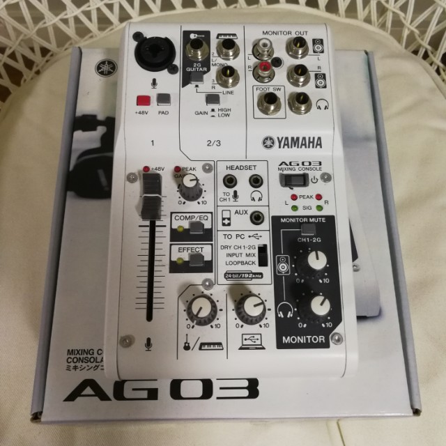 Yamaha Ag03 Mixer Audio Technica Mic At05 Audio Other Audio Equipment On Carousell