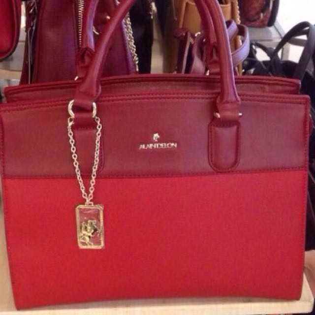 Alain Delon Handbag Red Maroon Women S Fashion Bags Wallets Alain Delon Handbag Red Maroon Women S Fashion Bags Wallets On Carou