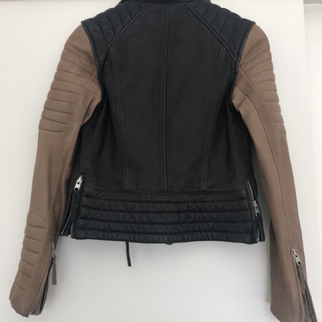 All Saints Leather Jacket Size 8 Women S Fashion Clothes On Carou