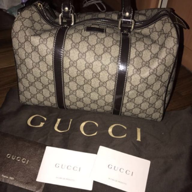 Authentic gucci boston bag deals