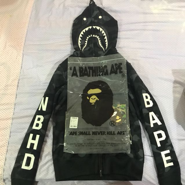 bape x nbhd shark hoodie