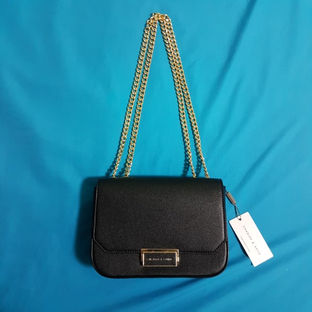 sling bag with gold chain