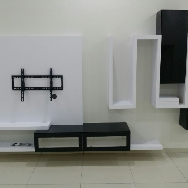 Cabinet Tv Customize Siap Pasang Rumah Perabot Di Carou