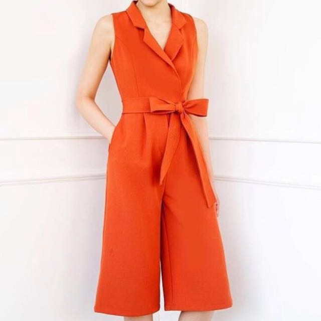 Orange romper jumpsuit clearance