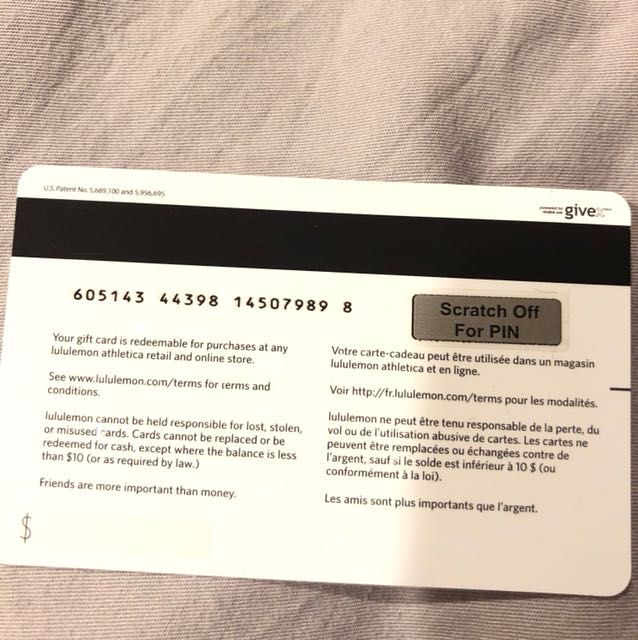 Lululemon Store Credit Entertainment Gift Cards Vouchers On Carousell