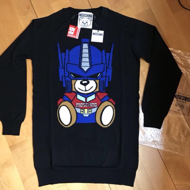 moschino transformer bear hoodie