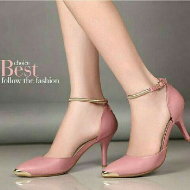 Sepatu Sandal Wanita High Heels Kerja Pesta Gp06 Pink Olshop Fashion Olshop Wanita Di Carousell
