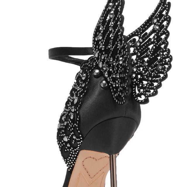 Sophia Webster Black Diamond Butterfly Heels, Luxury, Accessories on ...