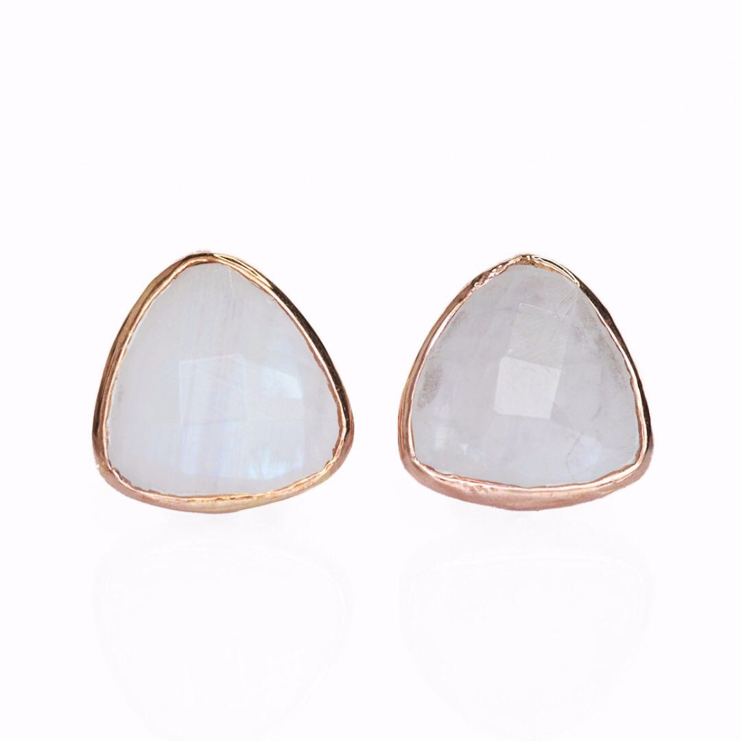 Rainbow moonstone outlet stud earrings