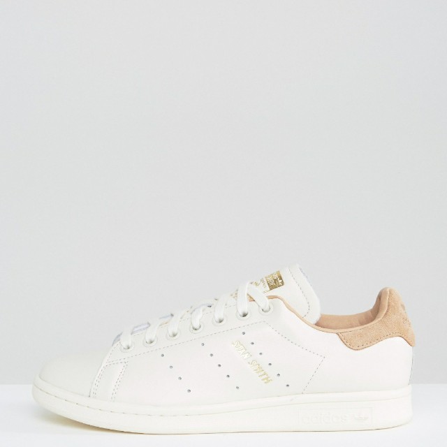 adidas tan and white shoes