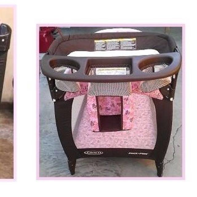 Baby Playpen Graco Pink Pack N Play, Babies & Kids, Baby Nursery & Kids ...