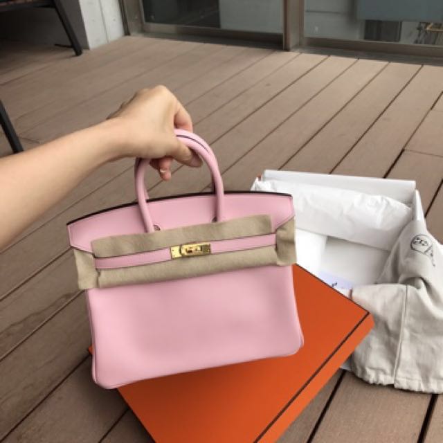 Replica Hermes Birkin 30 Retourne Handmade Bag In Rose Sakura