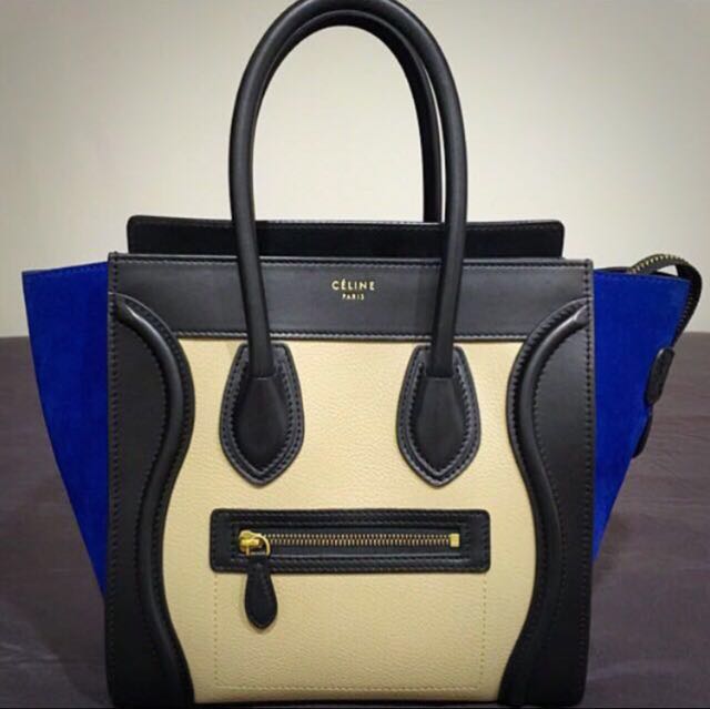 Celine bag blue and beige outlet