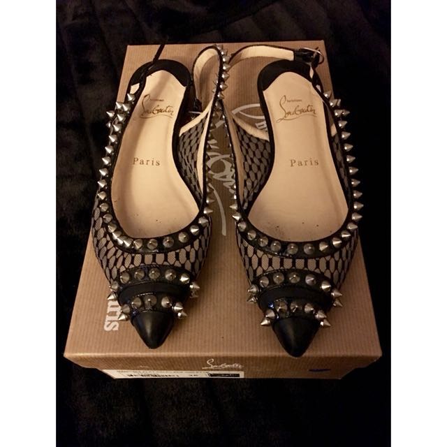 Christian louboutin studded flats sale