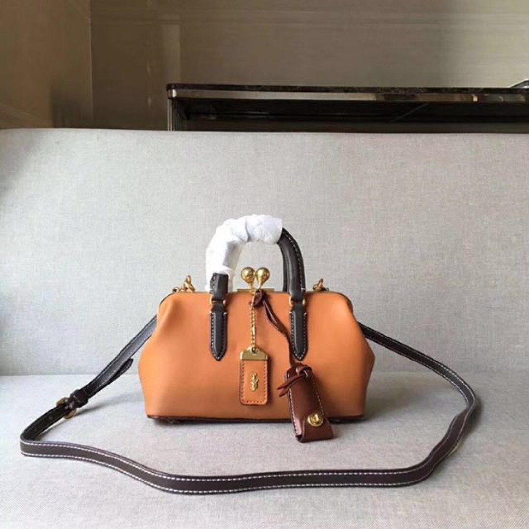 COACH Kisslock Satchel In Colorblock Leather