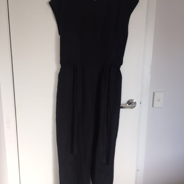 black linen jumpsuit australia