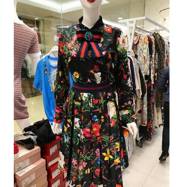 Gucci Flower Dress, Fesyen Wanita 