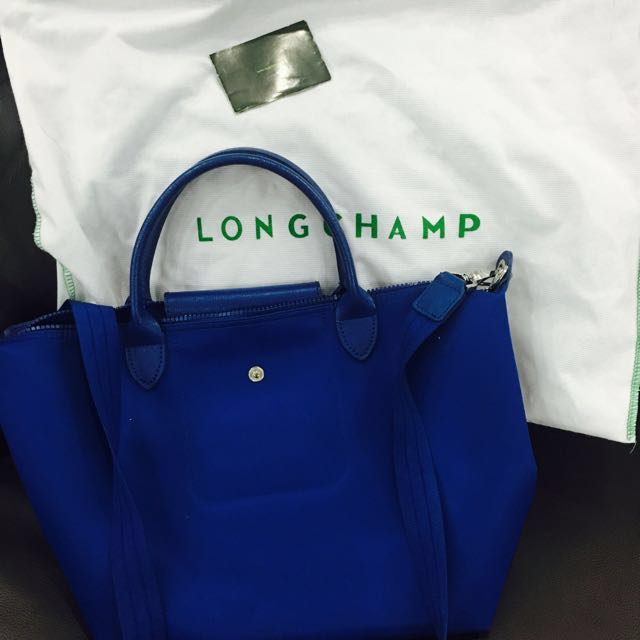 Large Royal Blue Longchamp Bag, Women's 