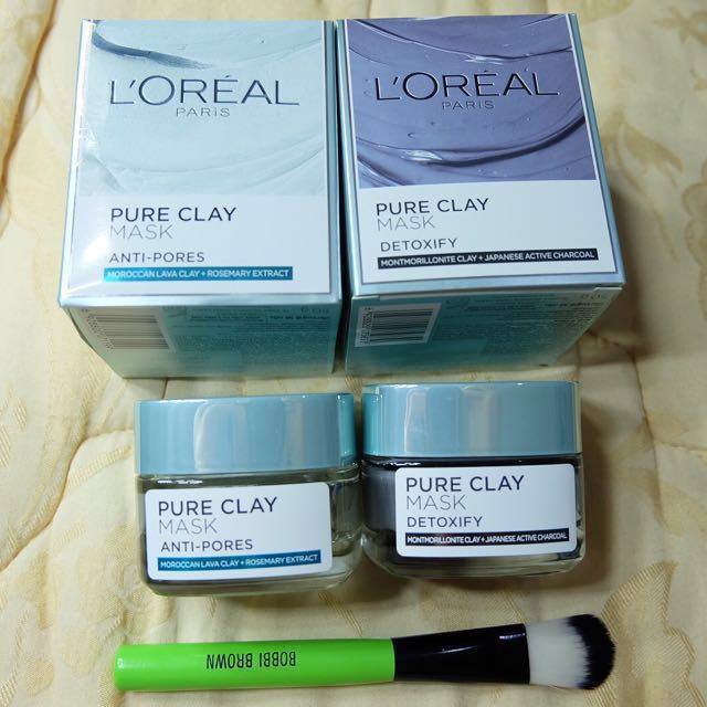 Pure Clay Mask Loreal Beli 2 Lebih Murah Free Masker Brush Kesehatan Kecantikan Kulit Sabun Tubuh Di Carousell
