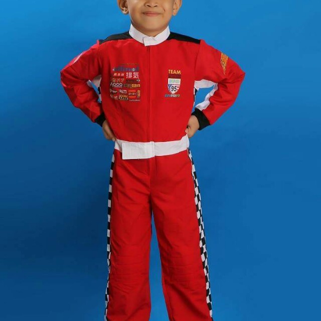Race car driver costume (Lightning Mcqueen), Babies & Kids, Babies