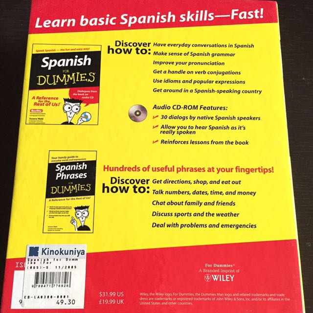 Spanish For Dummies Books Stationery Textbooks On Carousell