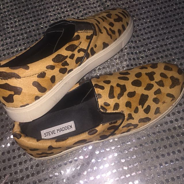 steve madden leopard slip ons