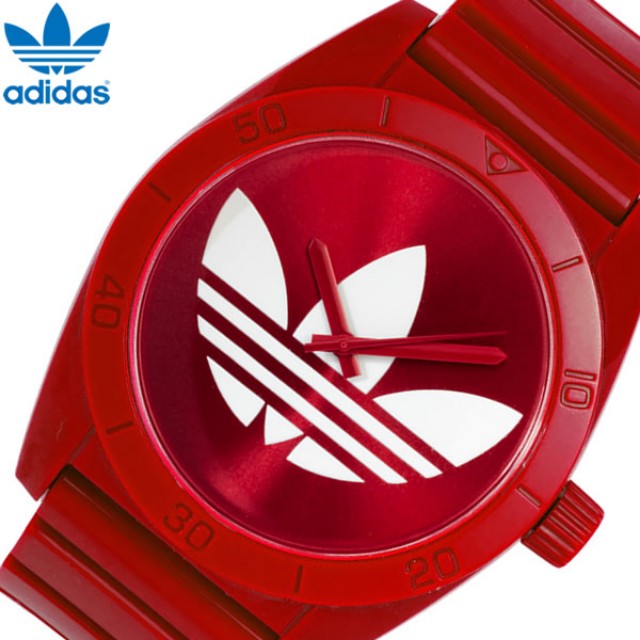 adidas red watch