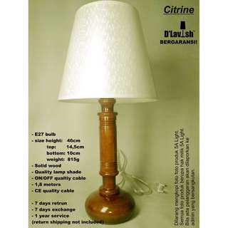 Citrine, Lampu Meja, Lampu Tidur, Table Lamp, Lampu Hias