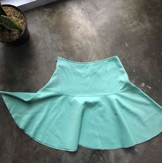 Teal mini skirt