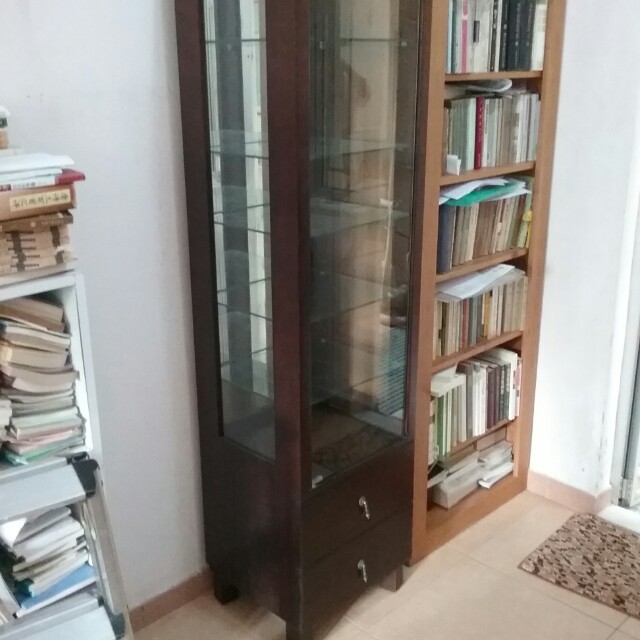 實木裝飾櫃 Solid Wood Decoration Cabinet 46x41x184cm Home