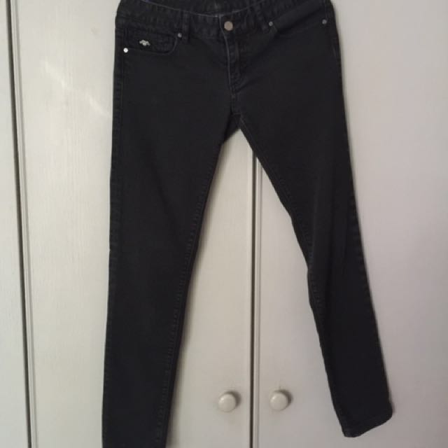 armani black skinny jeans