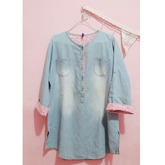 Baju Levis Wanita Denim Fesyen Wanita Pakaian Wanita Di Carousell