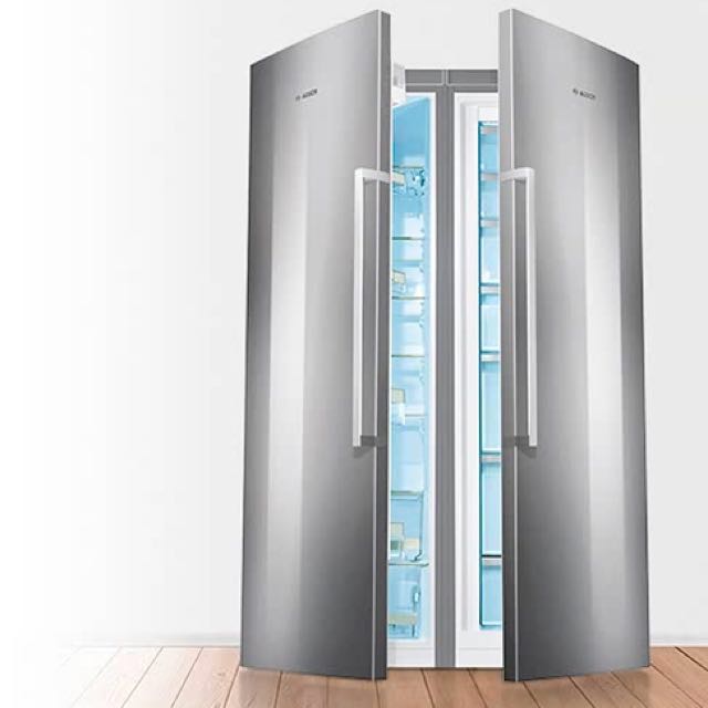 Bosch Side by Side Freezer Fridge Steel, TV & Home Appliances, Kitchen