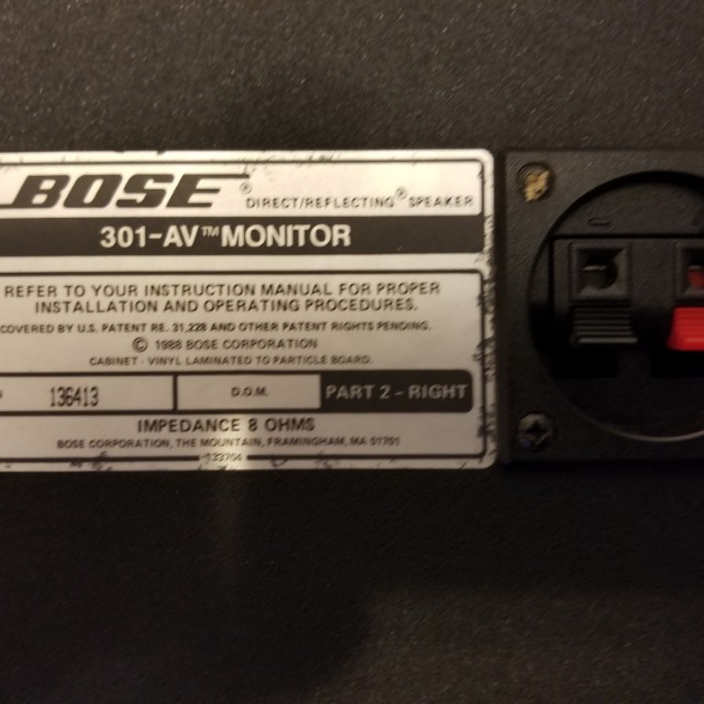 Bose (喇叭) 301-AV(TM)MONITOR#Speaker, 音響器材, Soundbar、揚聲器 