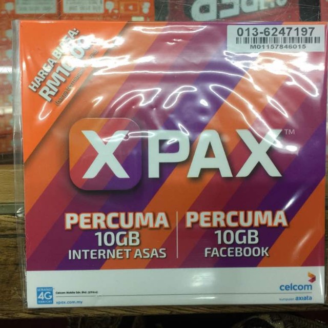 Celcom Xpax Simpack Mobile Phones Tablets Mobile Tablet Accessories On Carousell