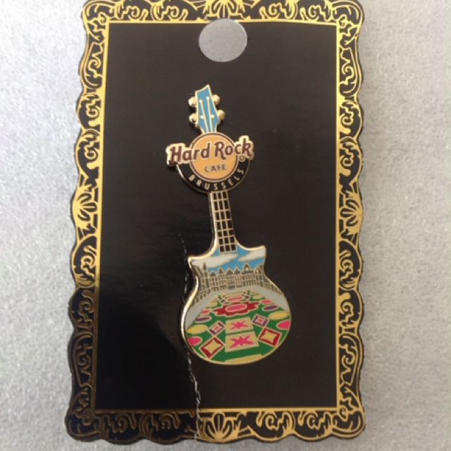 Hard Rock Cafe Pins Brussels Hot 2012 Flower Carpet City Guitar