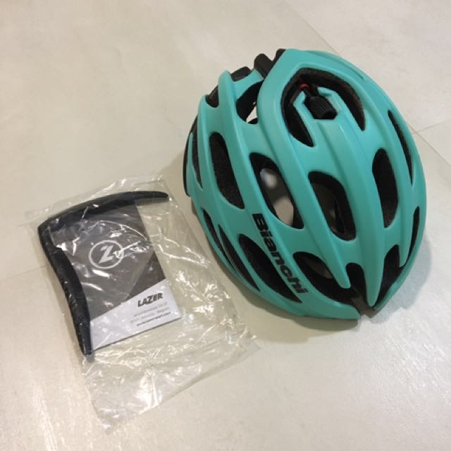 Bianchi clearance helmet celeste