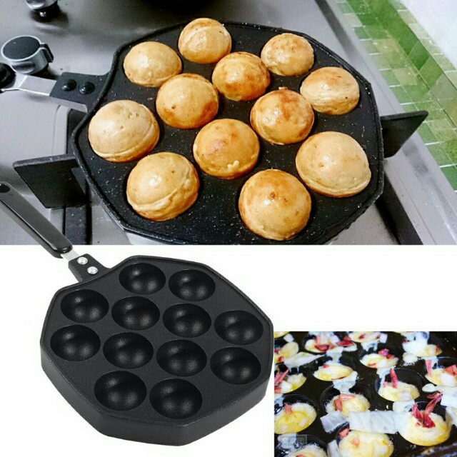 Limited Stock Takoyaki Pan 12 Cavities Maker Octopus Takoyaki Pan 12 Cavities Maker Octopus Small Baking Kitchen Liances On Carou