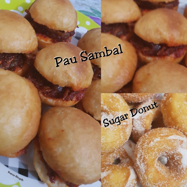 Pau Sambal And Sugar Donut S Food Drinks Instant Food On Carousell