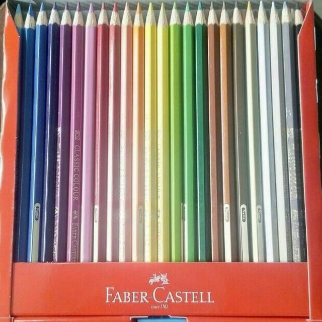 Pensil Warna Faber Castell 48 Watercolour Pencils Books Stationery Stationery On Carousell