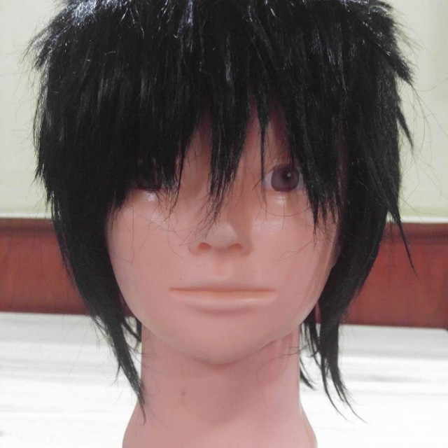 Short black spiky wig 2025