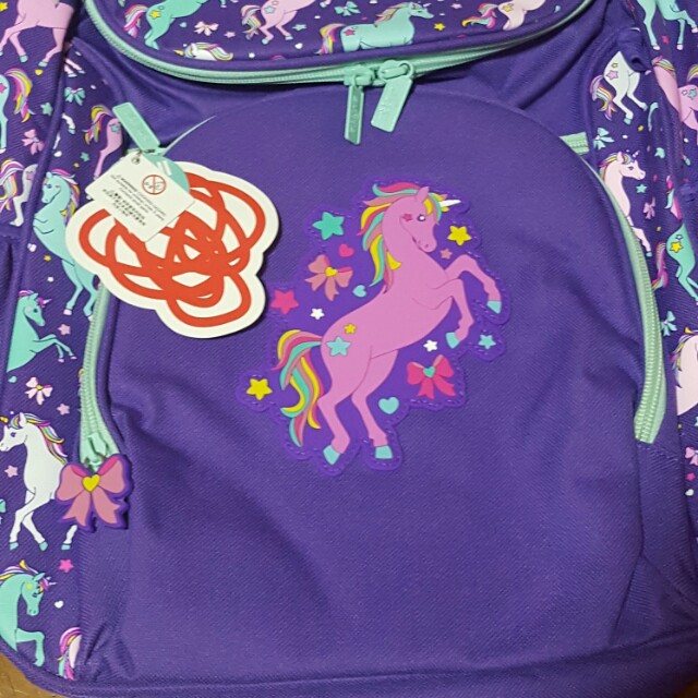 smiggle purple unicorn bag
