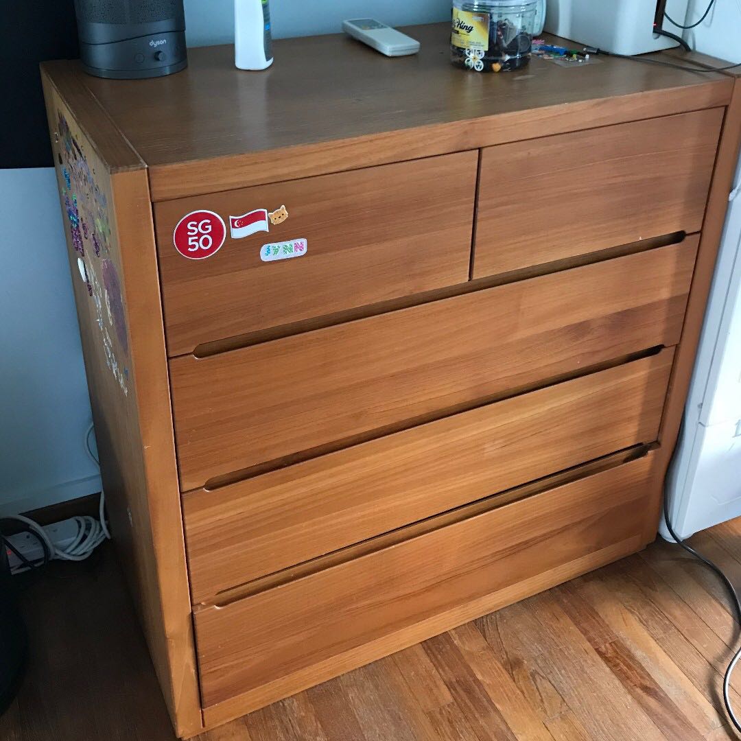 Used Original ScanTeak Chest of 5 drawers